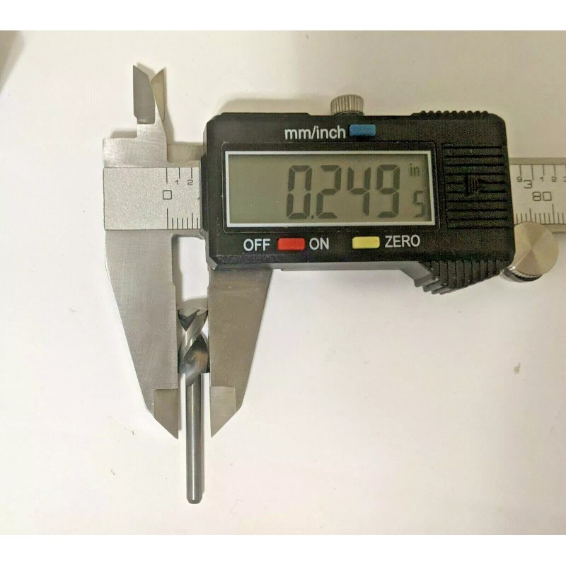 Precision Carbide .250" 1/4 Carbide Drill .500" Depth 1/8" Shaft
