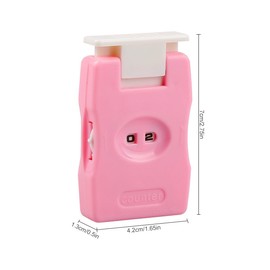 Knitting Counter, GLADFRESIT Plastic Knitting Crochet Stitch Marker Row Counter Manual Stitch Counter for Home, Travel (Pink)