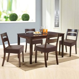 Alishomtll PU Chair Seat Covers for Dining Room Set of 4, Stretch Leather Waterproof Chair Seat Slipcovers, Removable Washable Dining Chair Covers Kitchen Seat Protector (Rear-Covered, 4pcs Coffee)