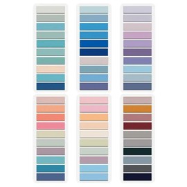 PLALZDS 1200pcs Morandi Sticky Tabs, Page Markers, Sticky Note Tabs Colored Translucent Writable and Repositionable Book Flags Tabs, Aesthetic Strip Index Tabs (1200pcs)