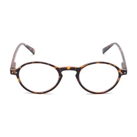 Readers.com Reading Glasses: The Studio Reader, Plastic Round Style for Men and Women - Tortoise, 2.25