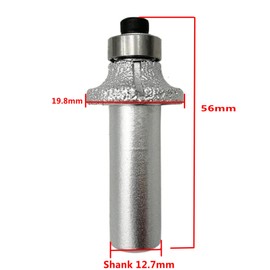 ILOVETOOL Head 1/8 Roundover Router Bit bullnose Tile Router bits 1/2 Shank Profile Edge bit for Granite Marble Stones