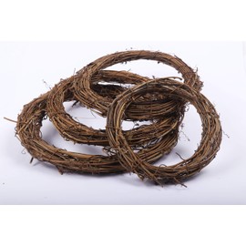 YYCRAFT 4 Pcs Wooden Grapevine Wreath, 6 Inch