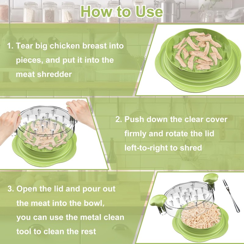 SURETIVIAN Chicken Shredder Large Chicken Breast Shredder Tool Twist with