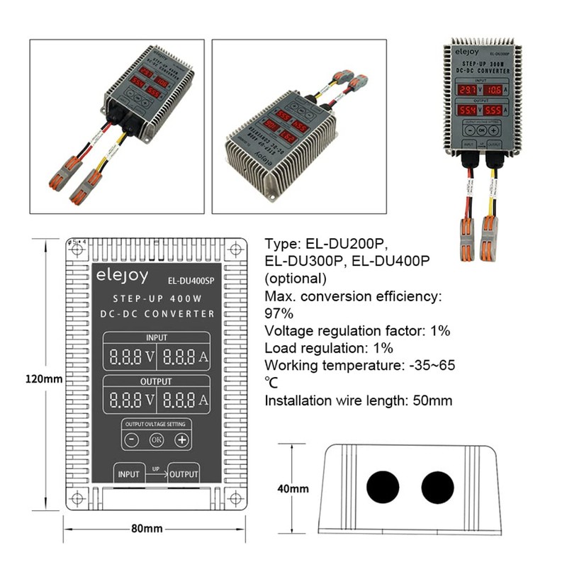 DC-DC Voltage Adjustable Power Converter 10-32V to 11-85V Power Converter