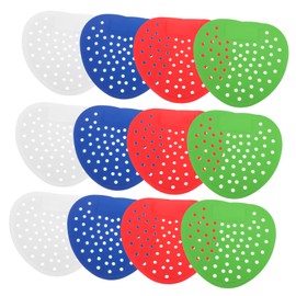 Gatuida 16pcs Bathroom Deodorizer Mats High Efficiency Urinal Screen for Odor Absorption Multi Functional Scented Filters Blue Red White Green for Freshness and Cleanliness