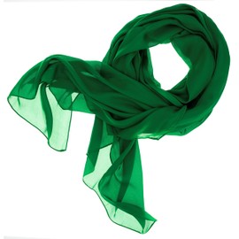 Dolce Abbraccio by RiemTEX ® Women's Lady Sunshine Silk Scarf Shawls with High Silk Rich Pashmina Stole Shawl Scarf Women's Silk Scarf Elegant Scarves (Lady Sunshine Seidentuch) - emerald, size: 180 x 90 cm
