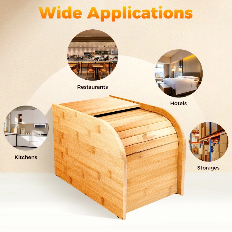 10kg Bamboo Rice Storage Container With Lid Rectangular Rice Storage