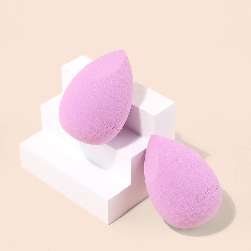 SIXPLUS Multifunctional Makeup Sponge Puff (Purple, Diagonal Cut on Two