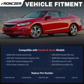 Aluminium Front Rear Engine Valve Cover Compatible with 2008-2017 Honda Accord Crosstour Pilot Odyssey Crosstour Ridgeline, for Acura TL RDX 3.5L Replace 12320-R70-A00, 12310-R70-A00, 12310-R70-A10