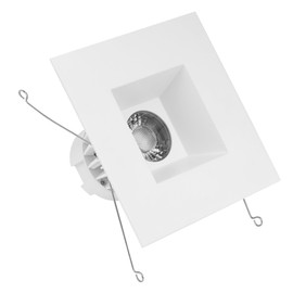 Maxxima 5 in. & 6 in. Retrofit Square Recessed Anti-Glare LED Downlight, 1300 Lumens, 5 Color Temperature Selectable 2700K/3000K/3500K/4000K/5000K, Dimmable, E-26 Quick Connect Adapter, 90 CRI, White