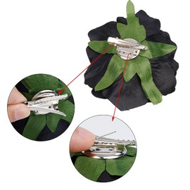 Hair Flower Clips Brooch Boutique Hair Accessories Bohemia Hairpins for Women Girls (Black)
