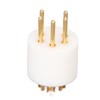 5 Pin Turntable Plug Connector Red Copper Gold Plating Nickel