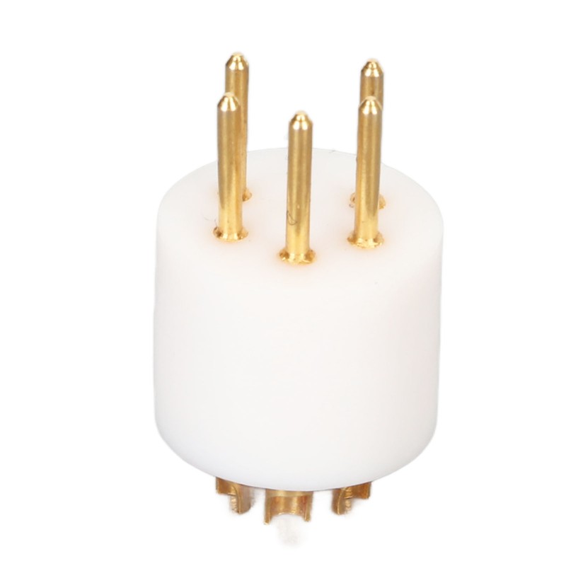 5 Pin Turntable Plug Connector Red Copper Gold Plating Nickel