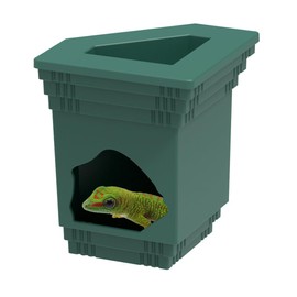 Reptile Cave, Reptile Hideout with Removable Bowl, Terrarium Decor Hiding Place for Geckos, Lizards, Small Snakes, Tree Frogs