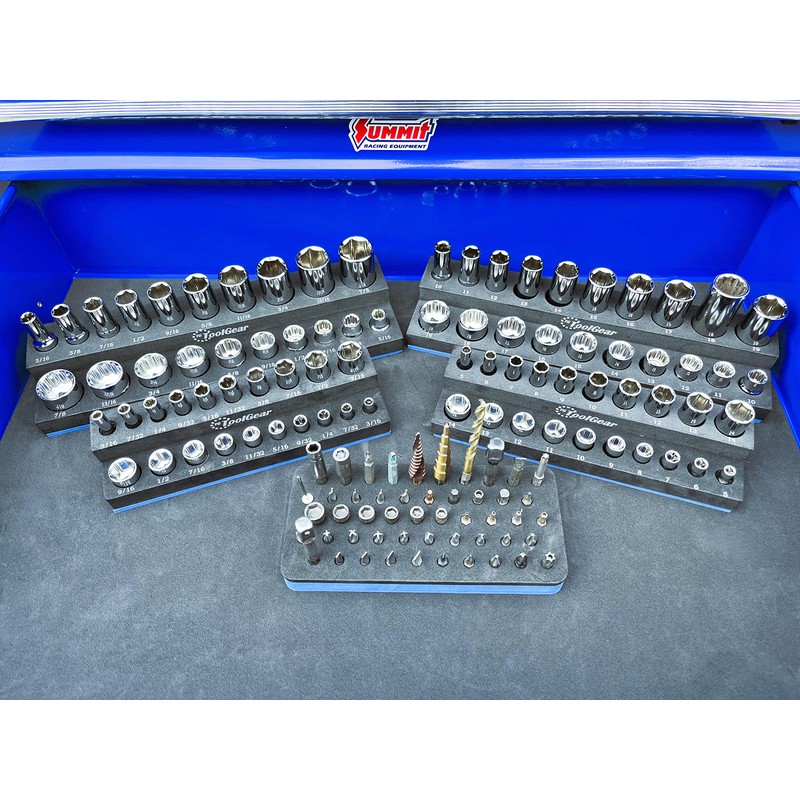 ToolGear Socket Organizer, Easy to Read Size labels, 80 sockets