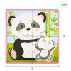 Liscianigiochi 96848 Legno Puzzle Animals, Montessori Baby Wooden Cube Puzzle
