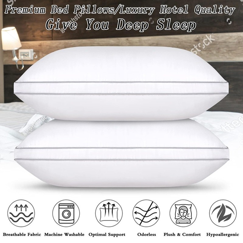 Vbvbip Soft Standard Size Bed Pillows Set of 2 -