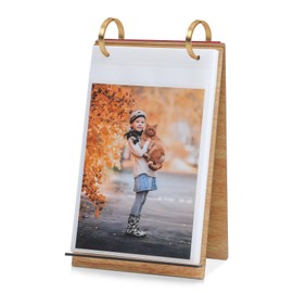 SEEHAN 5x7 Photo Frame Flip Photo Album 5x7 Pictures Desktop Photo Album on Stand (Vertical-5x7 Photo Album)