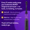 BURST Genuine Replacement Heads for Original Sonic Electric Toothbrush (Black/3