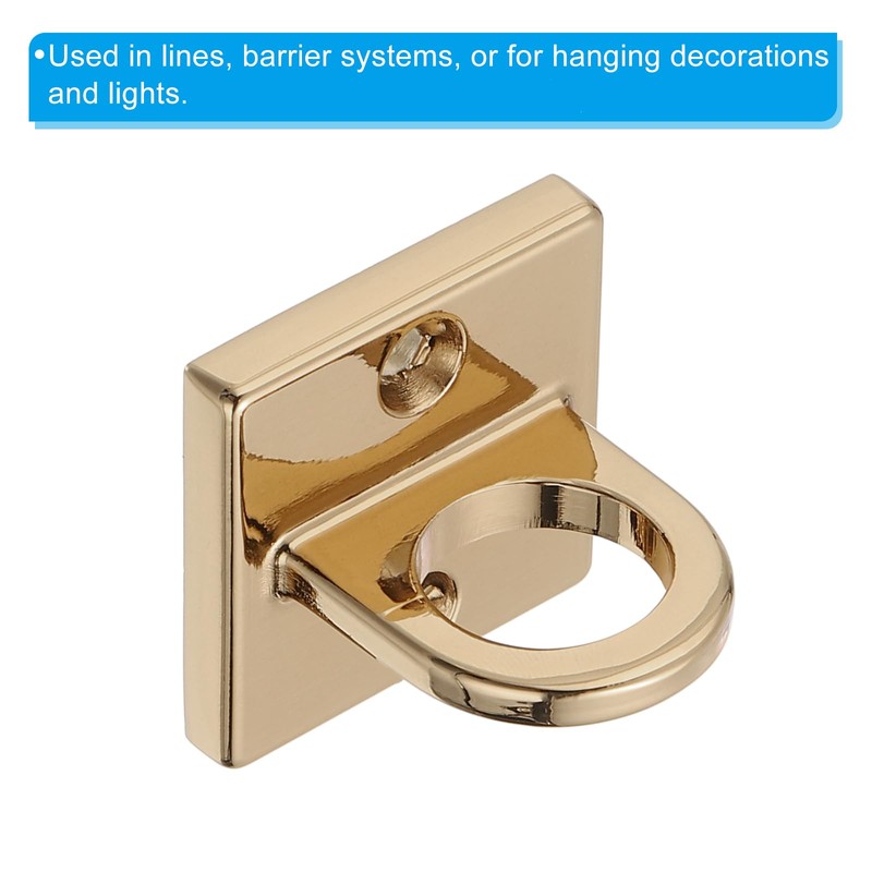 PATIKIL Pad Eye Plate U Hooks, 4 Pack Metal Ceiling