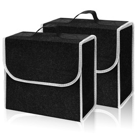 Car Organiser Toolbag, 2 Pieces Boot Organiser Made of Felt with Velcro Fixation, Car Accessories for Tools and Car Care, Car Organiser Boot Bag (30 x 19 x 27 cm)