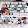 50 Pcs Blue Mechanical Keyboard Switches with Puller & Brush