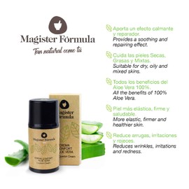 Magister Formula Aloe Vera Comfort Moisturising Cream 50 ml 100% Pure Oil Extract All Skin Types Face Regenerating Anti Ageing, Anti Wrinkle and Anti Stains Women and Men