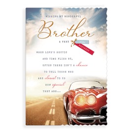 Piccadilly Greetings Avant Garde Studios Birthday Card Brother - 9 x 6 inches