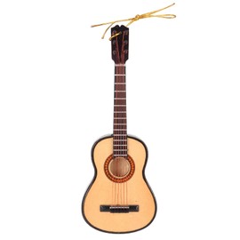 Guitar Ornament, Miniature Guitar Model, Wooden Guitar Musical Decoration, Musical Instrument, Gifts Decor for Guitarists and Guitar Enthusiasts