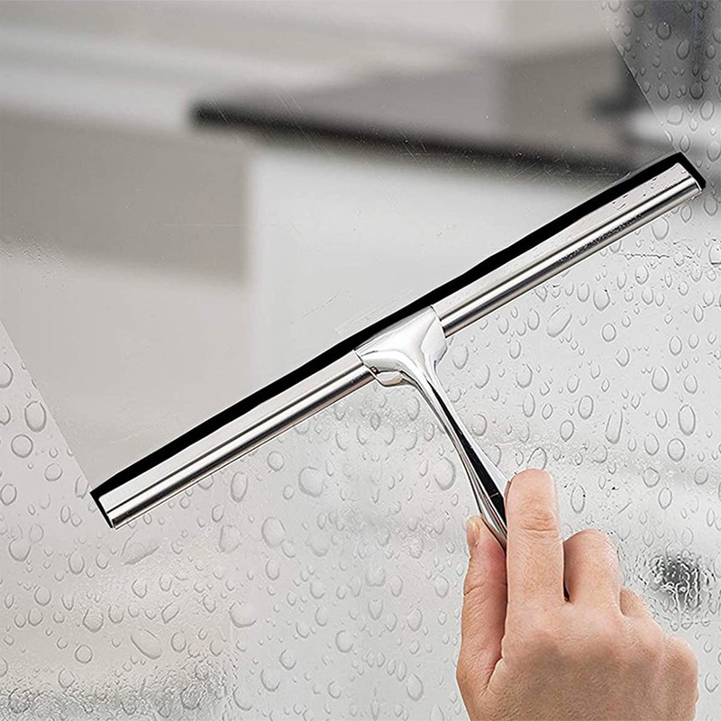 Shower Squeegee Stainless Steel All Purpose Household Bathroom Cleaner Tool