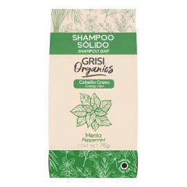 Grisi Organics, Shampoo Sólido Menta, 75 Gr