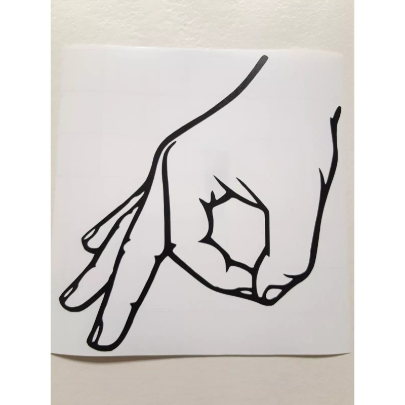 Made You Look Hand Sticker Vinyl Decal Great for Windows