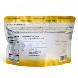 CHAVI Dried Fruit | No Added Sugars | Naturally Sweet | No Additives or Preservatives | Healthy 1 Ingredient Superfood - Family Supersnacks | Unsulfured, Vegan, Non-GMO, Gluten-Free (14 oz, Mango)