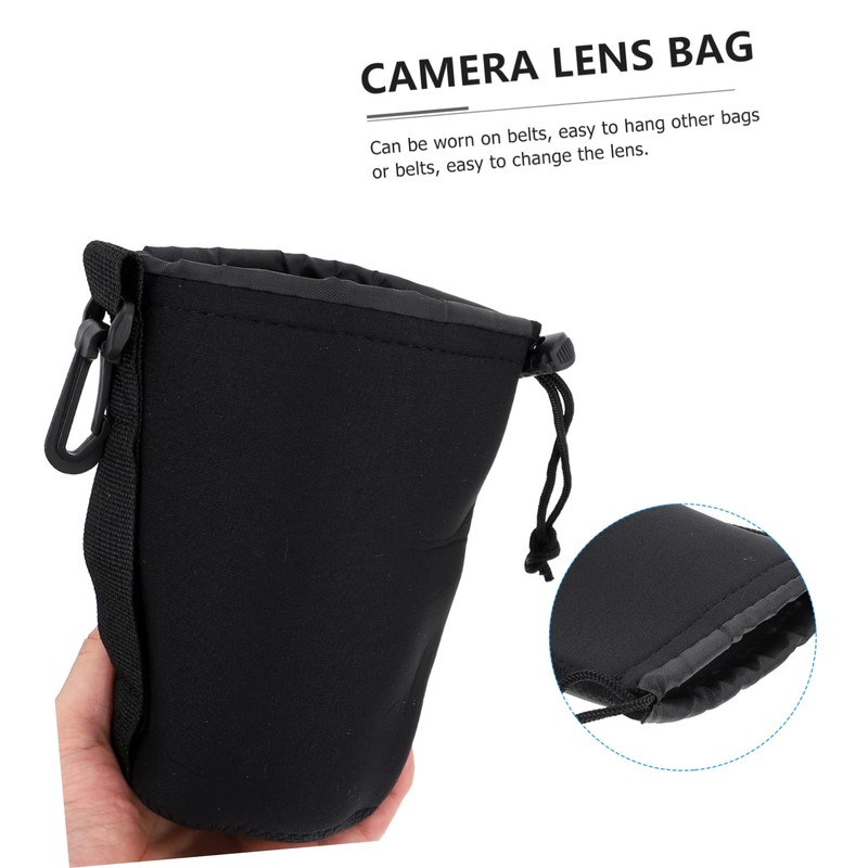 OSALADI Elegant Neoprene Lens Case for DSLR Camera Lens Pouch