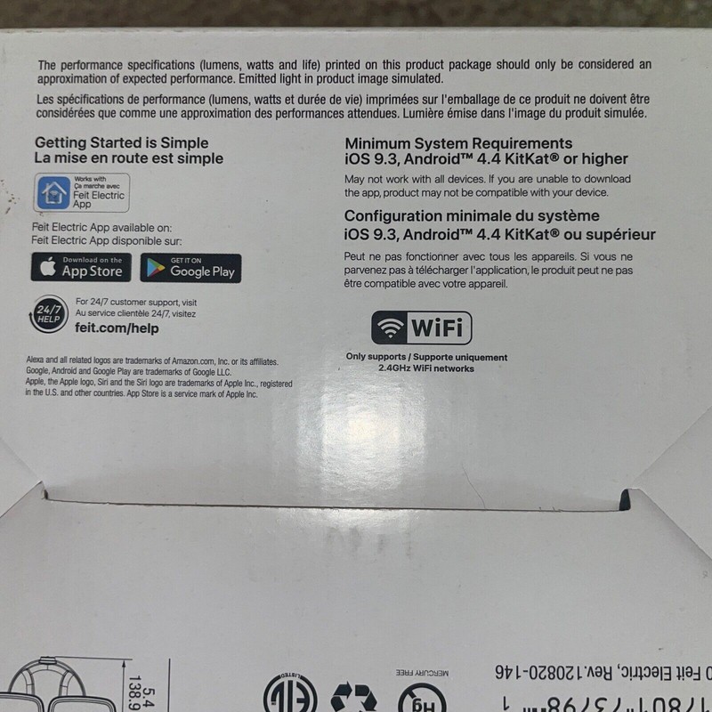 Feit Electric 28W Smart LED White Hard Wire Security Flood