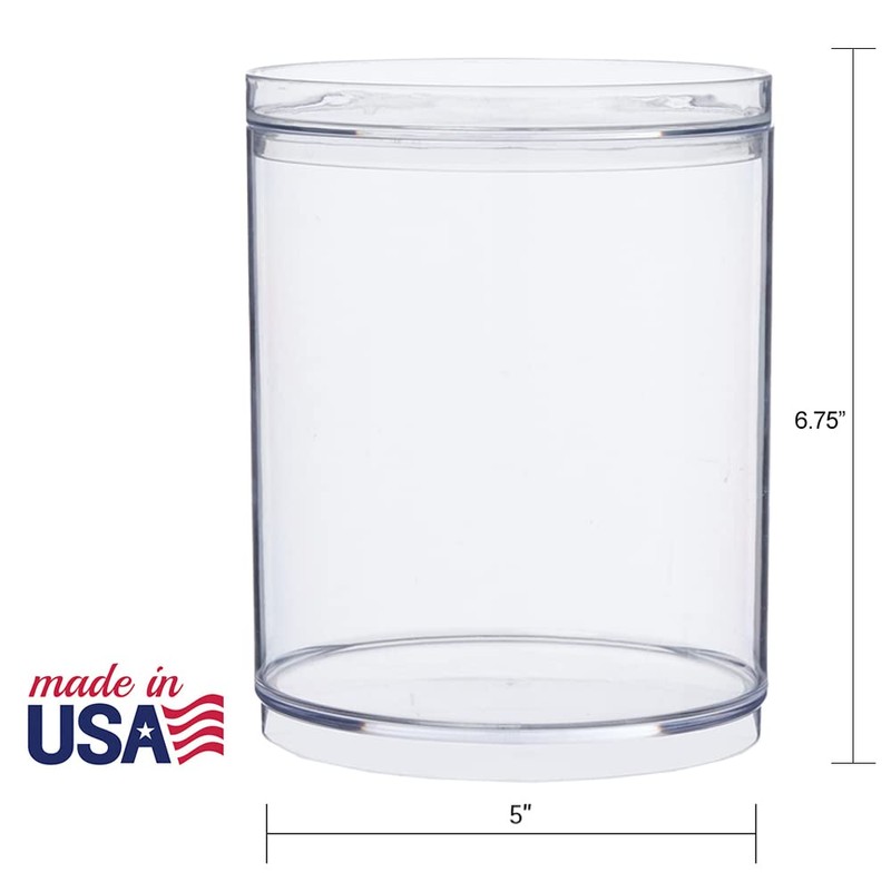 STORi Bella Tall Scrunchie Holder | Stackable Clear Plastic Container