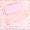 DLseego Pink Switch OLED Case Gradient Carrying Case with 10