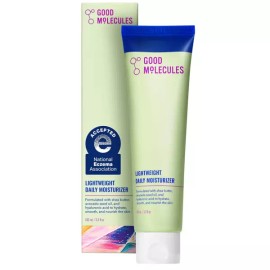 Good Molecules 굿 몰레큘스 경량 데일리 모이스처라이저 페이스 크림 - 100ml / 3.38온스 시어 버터와 히알루론산이 Good Molecules Lightweight Daily Moisturizer Face Cream - 100ml / 3.38oz Shear Butter and Hyaluronic Acid [3.4 Fl Oz (Pack of 1)]