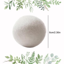 Dryer Balls, Dryer Balls Made of Natural Wool, Felt Balls for Dryers, Wool Dryer Balls, Pack of 6 Dryer Balls Wool, Down Jacket Dryer Balls, Dryer Balls for Tumble Dryers