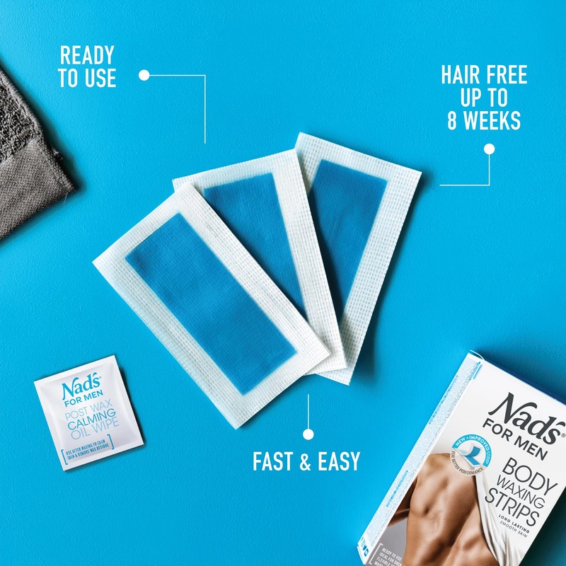 Nad's For Men Body Wax Strips - Wax Hair Removal