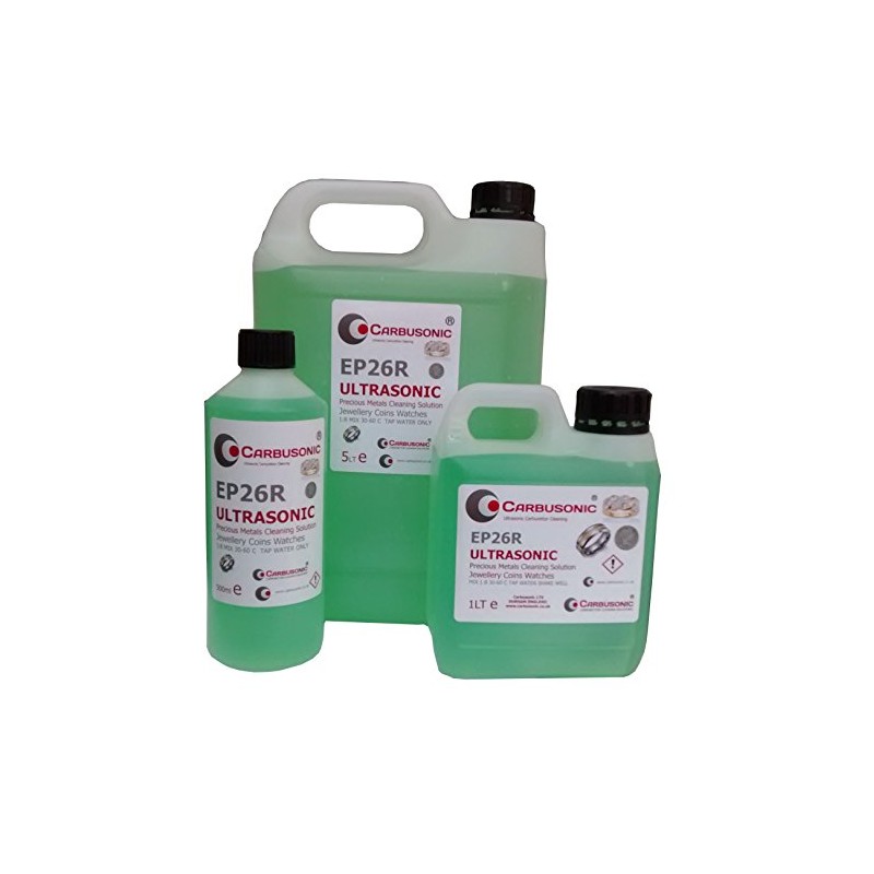 Ultrasonic Cleaning Solution Fluid 1LT Jewellery, Coins, Watches, for use