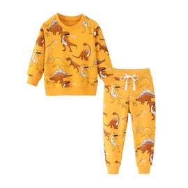 SERENYOU Kids Tracksuit Boys Sweatshirt Joggers Suit Girls Jumper Jogging Pants Set Unisex Activewear Set 2-3 Years Style 7