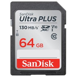 SanDisk SDSDUW3-064G-JNJIN Ultra Plus SDXC Memory Card 64GB