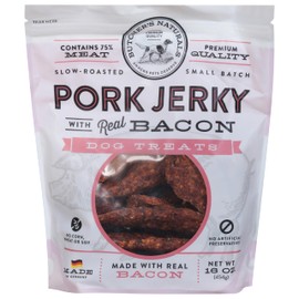 Butcher's Naturals, Pork Jerky Dog Treats, 16 Ounce