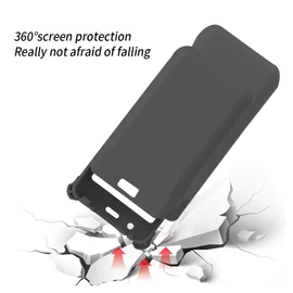 AudioPartner Soft Silicone Anti-Fall Durable Protective Shell Skin Case Cover for Pax A77 Handheld POS Terminal (Black)