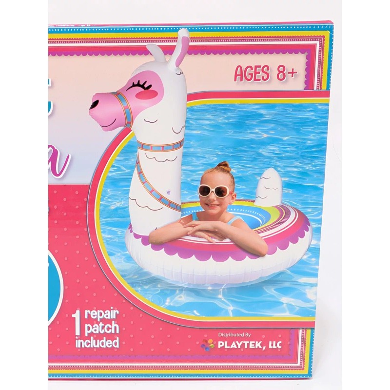 Playtek Giant Llama 40” Pool Float W/ Repair Patch Included