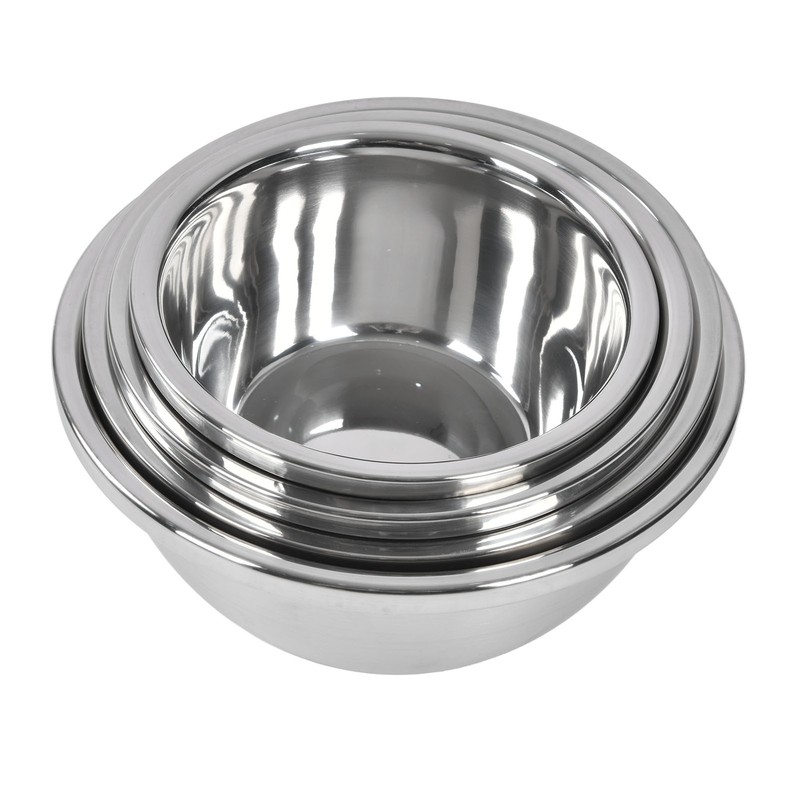 4PCS Stainless Steel Mixing Bowl Set Thickened Soup Bowl Non