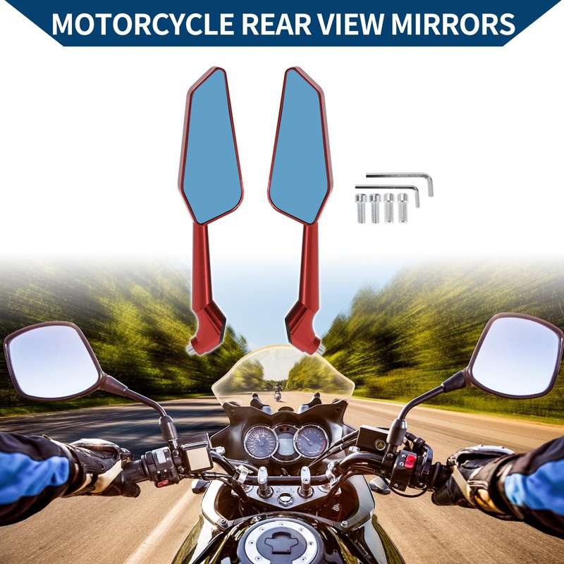 Hihaha Motorcycle Rear View Mirrors Bar End Side Mirrors Mount