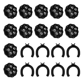 12Pcs Black Self Adhesive Caster Wheels, Stickers Casters Rollers, Kitchen Appliances Casters Wheel with Brake Pads, 360° Free Rotation Swivel Wheel, Ball Casters, Small Wheels